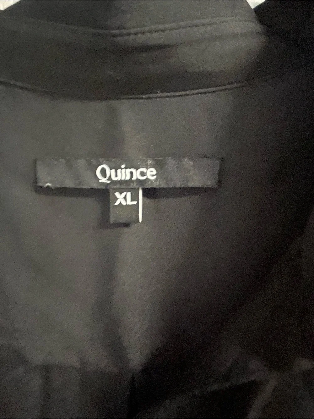 Quince Black Long Sleeve Shirt Dress with Waist Tie